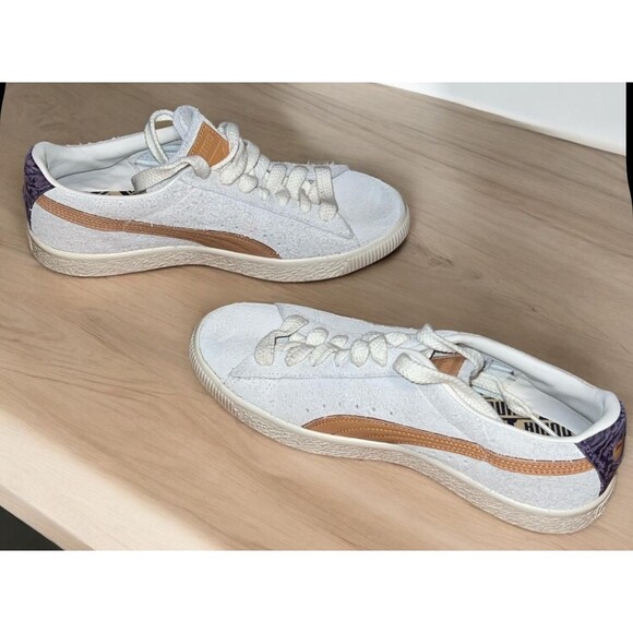 PUMA Suede Vintage SC Sneakers, White/Sweet Grape/Marshmallow,Size 6.5 main image 4